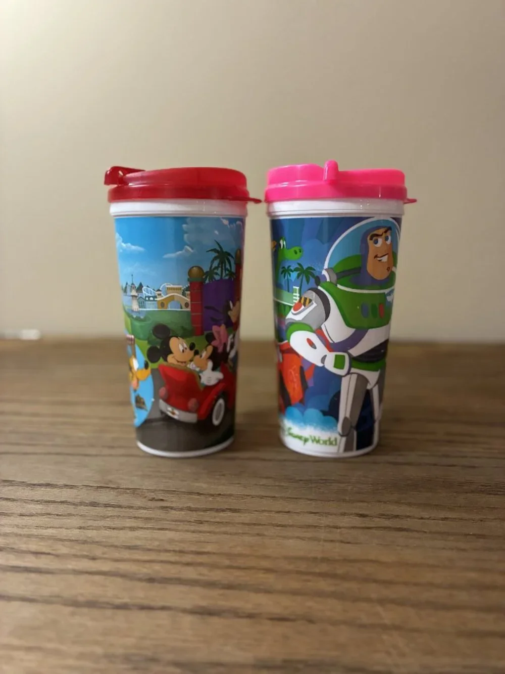 Walt Disney World Resort Reusable Refillable 16oz Mug; Lot of 6; Assorted